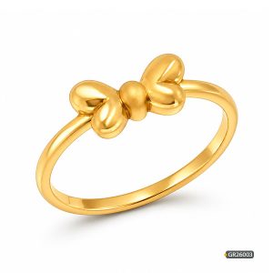 Cute Butterfly Gold Baby Ring www.roydiamondbd.com