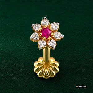 Ruby Diamond Nose Pin www.roydiamondbd.com