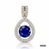 Blue Sapphire Diamond Locket www.roydiamondbd.com