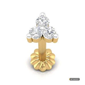 Diamond Three Stone Nosepin. www.roydiamondbd.com