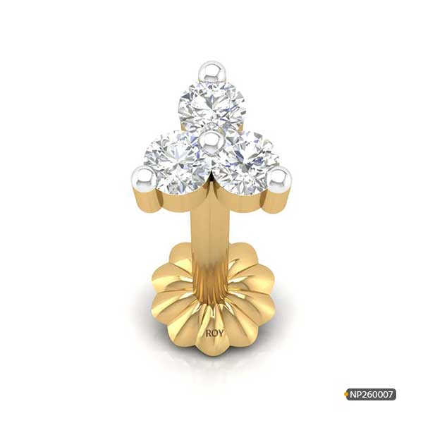 Diamond Three Stone Nosepin. www.roydiamondbd.com