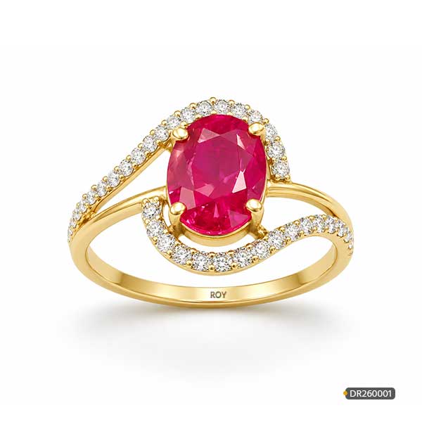 Ruby Stone Diamond Ring www.roydiamondbd.com