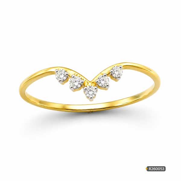 Chevron Curved Diamond Ring www.roydiamondbd.com