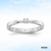 Diamond Engagement Silver Ring