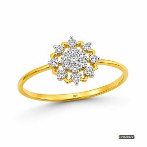 Diamond Flower Ring Price www.roydiamondbd.com