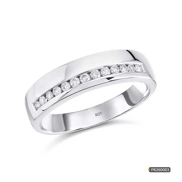 Diamond Platinum Band Ring - wwwroydiamondbd.com