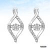 Diamond Silver Earrings Luxury