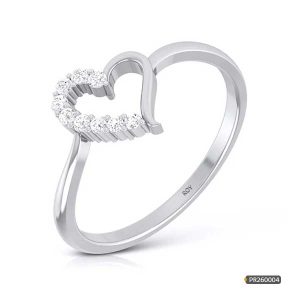 Platinum Ladies Heartshap Ring - wwwroydiamondbd.com