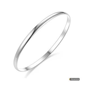 Platinum Plain Bangle Bracelet www.roydiamondbd.com