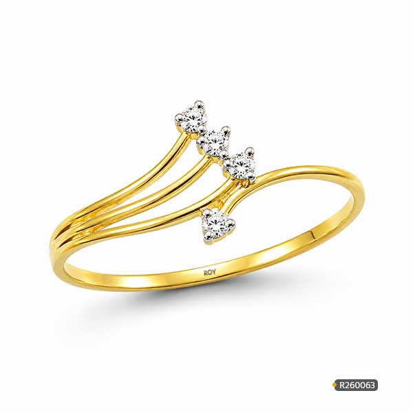 Wave Diamond Ring Modern www.roydiamondbd.com