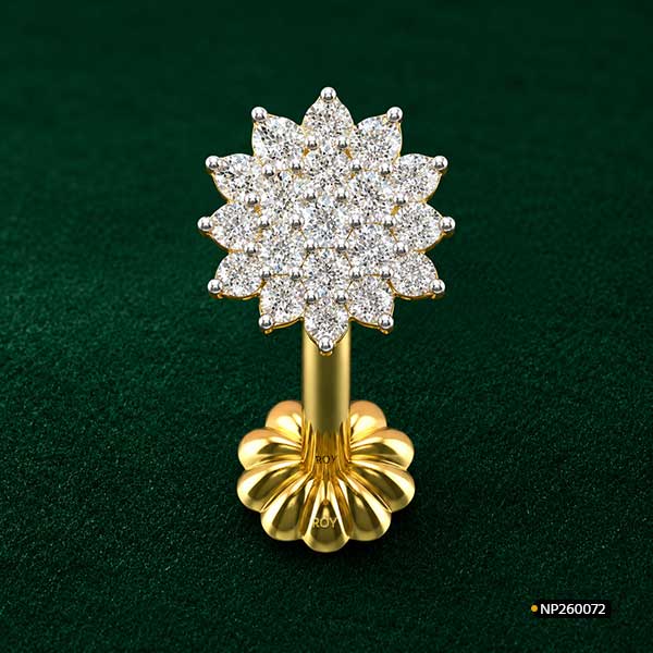 Gold Kodom Nose Pin www.roydiamondbd.com