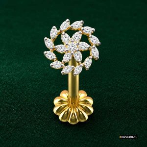 Marquise Swirl Diamond Nosepin www.roydiamondbd.com