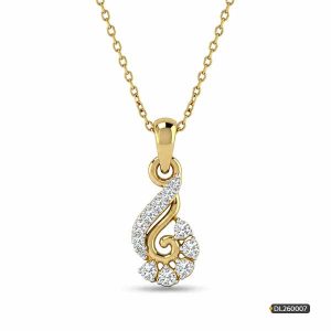 Paisley Swirl Diamond Pendant www.roydiamondbd.com