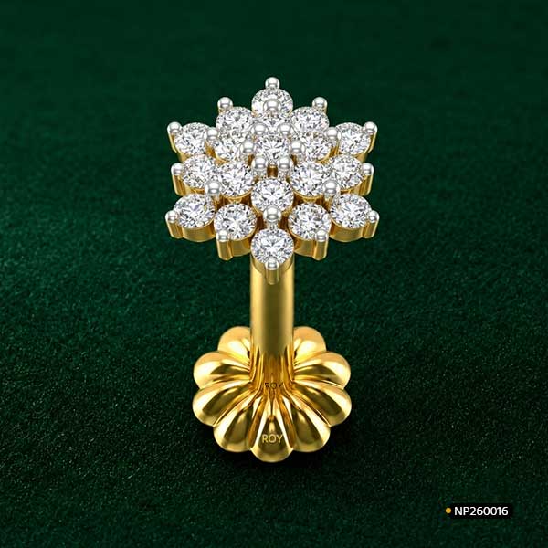 Snowflake Diamond Nose Pin www.roydiamondbd.com
