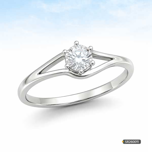 Solitaire Silver Ring Women www.roydiamondbd.com