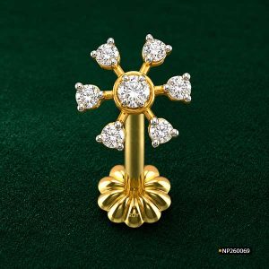 Spoked Wheel Diamond Nosepin www.roydiamondbd.com