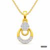 Double Ring Floral Pendant roydiamondbd.com