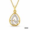 Double Teardrop Diamond Pendant roydiamondbd.com