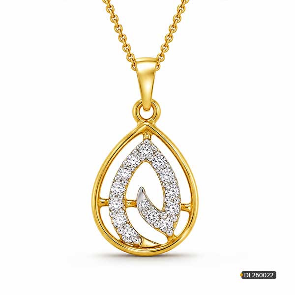 Double Teardrop Diamond Pendant roydiamondbd.com