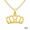 Gold Crown Heart Pendant roydiamondbd.com