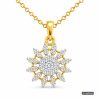 Sunburst Cluster Diamond Pendant roydiamondbd.com
